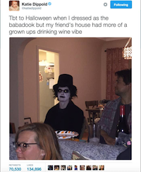 I dressed as the babadook