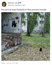 His arrival was foretold in the ancient murals.