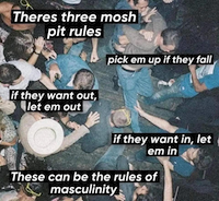 there's three mosh pit rules